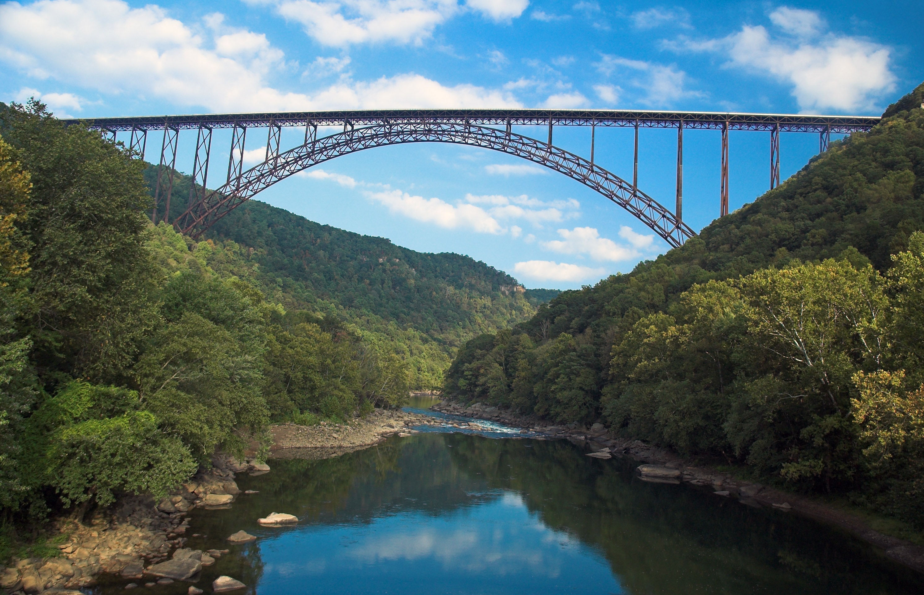 bridge spanning the river